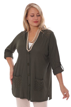 КАРДИГАН НА ПЛЕЧИ С КРУЖЕВАМИ