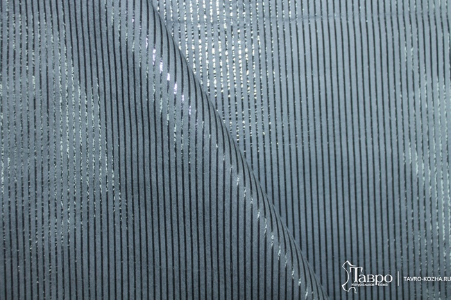 Замша принтованная, "Серые полоски"