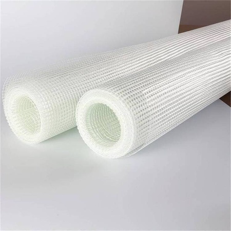 Alkali-Resistant Fiberglass Mesh, 75-160 g/m², 5×5 mm, 1 m×50 m Roll, EIFS Stucco Crack Proof, White/Blue/OEM