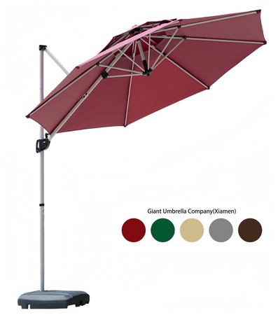 Offset Cantilever Umbrella – 3m Double-Tier, Aluminum Frame, Water/Sand Base Ready – Wholesale