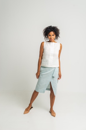 Лето'20 / льняной топ без рукавов