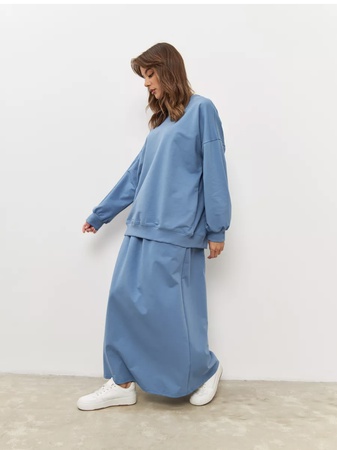 Повседневный костюм двойка юбка и худи