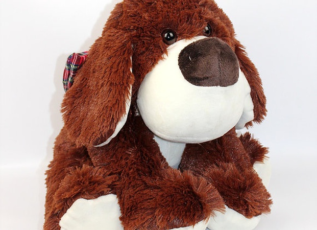 Игрушка мягконабивная Собачка с бантом 37/50см