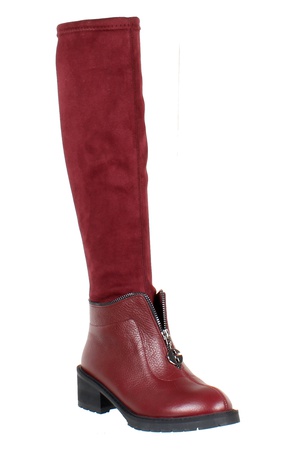 Kadın botları, hakiki deri, streç<G931>