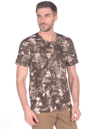 Футболка мужская (воротник-угол) Лес С-0002ЛЕ