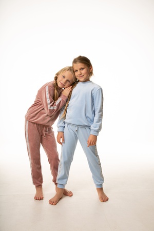 Спортивный костюм велюр голубой Yumster YG.21.42.004