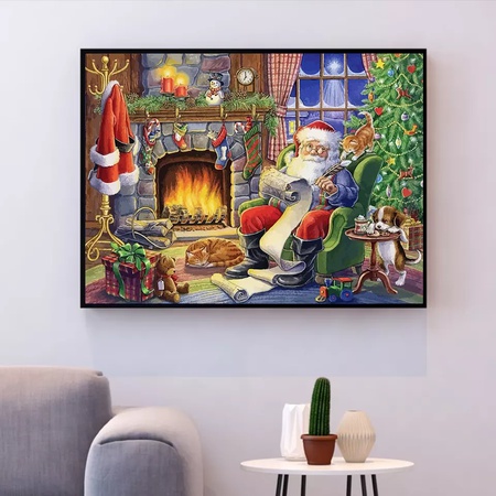 OEM ODM Özel Dijital Noel Baba tarafından yapılmış El-boyalı Sanat Hediye Dijital Noel Hediyesi tarafından DIY resimler