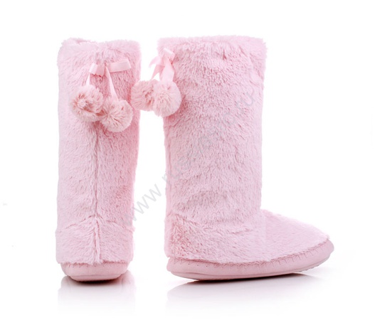 Ugg boots with plush pom-poms L-105