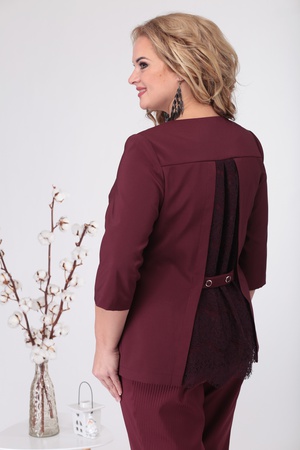 КОСТЮМ ЖЕНСКИЙ МОДЕЛЬ 771 БОРДОВЫЙ,Anastasia Mak