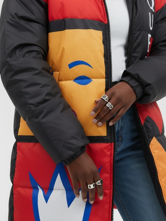 Пуховик женский оверсайз удлиненный