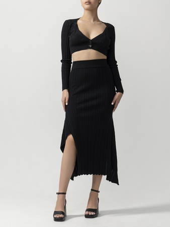 Трикотажная миди-юбка