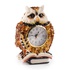 Сувенирный часы, декорированные натуральным янтарем "Сова"