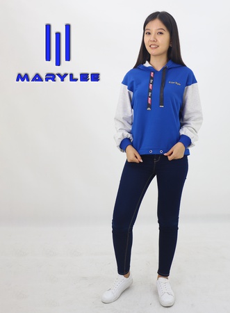 Toptan baskılı kadın örme kapüşonlu sweatshirtler (tıklama-baskı)