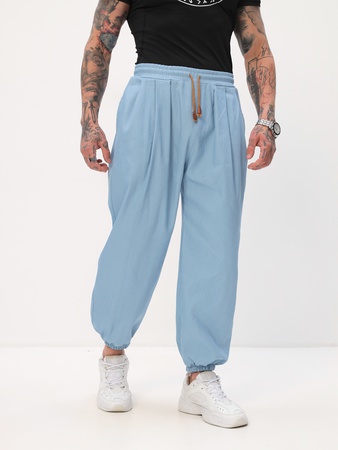 Штаны Джинсовые укороченные широкие