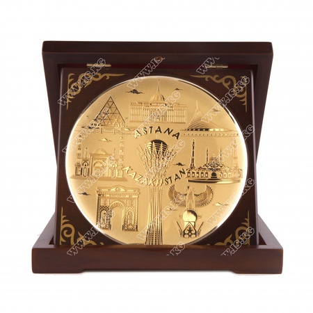 Плакетка настольная "Виды города Алматы - Казахстан"