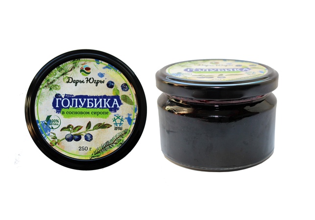 Голубика в сосновом сиропе из Сибири (ХМАО-ЮГРА) 250 гр