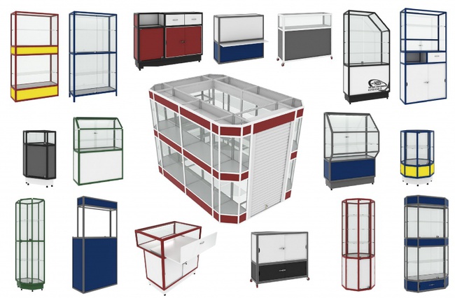 Торговые витрины и прилавки
