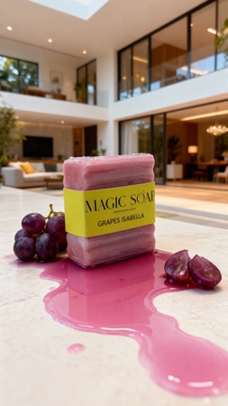 Soap bar and massage soap grape issabella