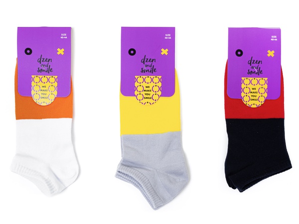 Носки мужские/ женские короткие/ средние DUO Dzen and Smile