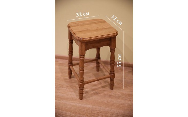 Табурет барный из дуба (55 см)