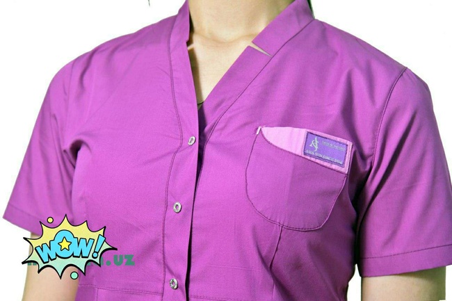 Женский медицинский костюм Asia Sun-3, Цвет Розовый