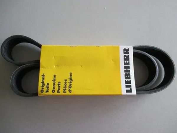 Поликлиновой ремень, клиновой ремень, ремень вентилятора двигателя, ремень охлаждающего вентилятора, резина, экскаватор, бак, грейдер