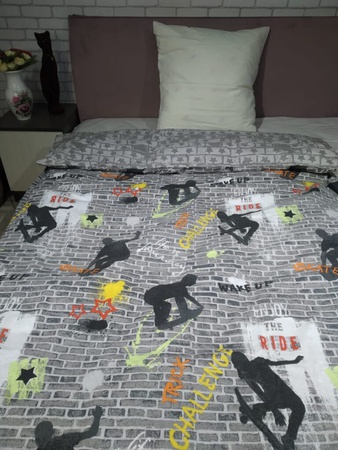 Постельное белье, 1.5 спальное, фланель