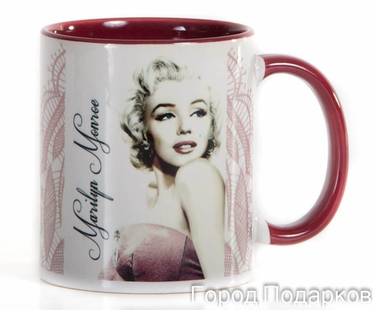 КРУЖКА ПОДАРОЧНАЯ М.МОНРО (КРУЖЕВО)