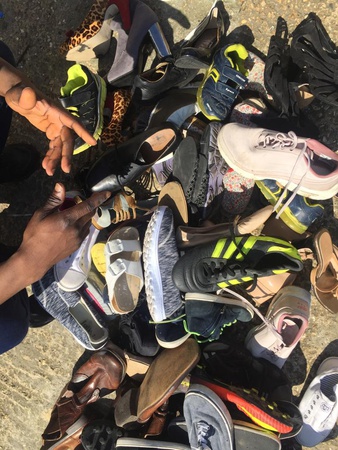 Обувь женская мужская детская оптом секонд-хенд second-hand из Англии крем grade creame A extra спортивная сток