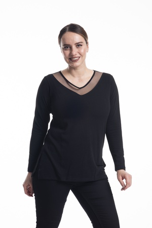 Блузка с V-образным вырезом