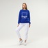 Baskılı Bayan Sweatshirt Mavi Renk