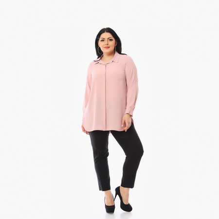 Шелковая креповая рубашка большого размера