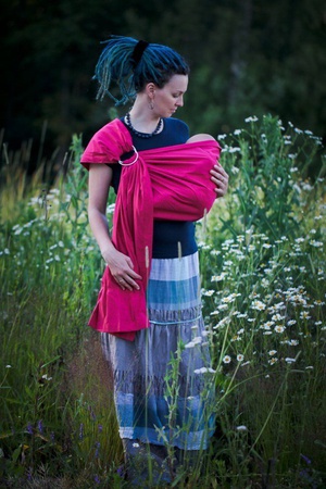 Слинг на кольцах МамаРядом Classic Малина