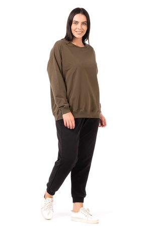 Толстовка с круглым вырезом