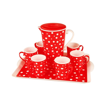 Набор "Горошек" №3 (бело-красный)