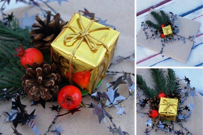 Елочное украшение "Подарочные коробки"