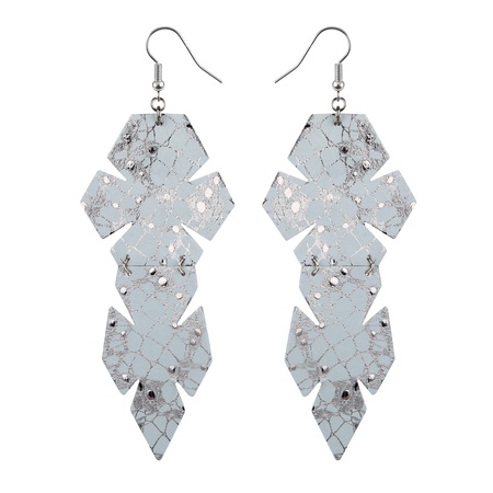 W-107  кожаные серьги