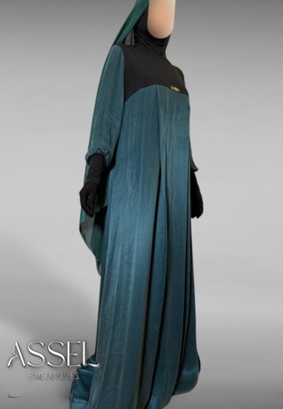 Abaya Mufadala Teal Assel Exclusives