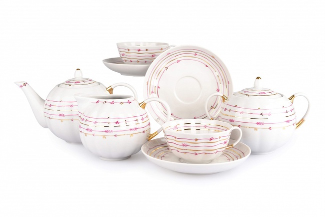 Сервиз чайный - Нежный (Тюльпан, 15 предметов)