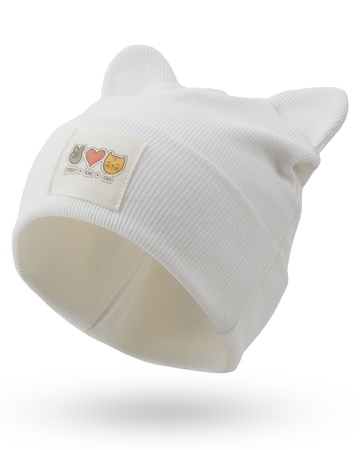 Шапка трикотажная  для новорожденных на завязках