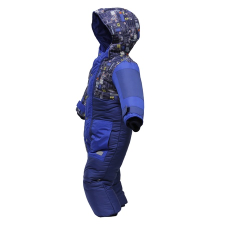 Spor şık mavi tekno baskı