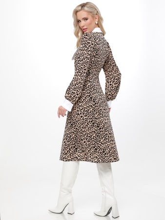 Офисное  платье праздничное с воротником