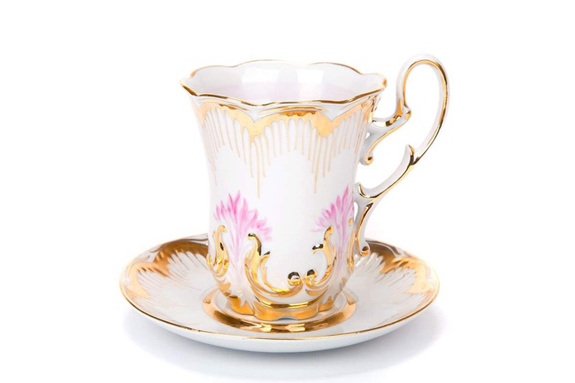 Бокал с блюдцем 500 мл Солнечный (Рельефный)