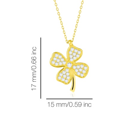 Even & Pétra 14 Ayar Altın Taşlı 4 Yapraklı Yonca Şans Kolye