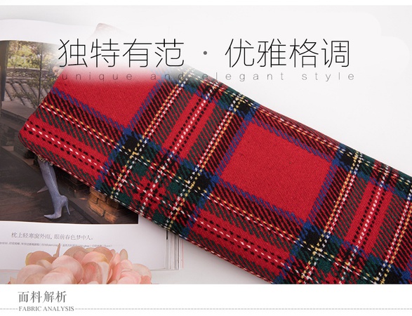 Плед, шерстяная ткань, смешанная ткань из кашемира, модная шерстяная ткань для пальто