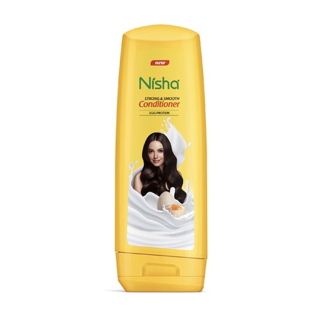 Nisha Conditioner for Women & Men - Strong & Smooth, 180ml Bottle, Enriched with Egg Protein, Boosts Strength & Shine