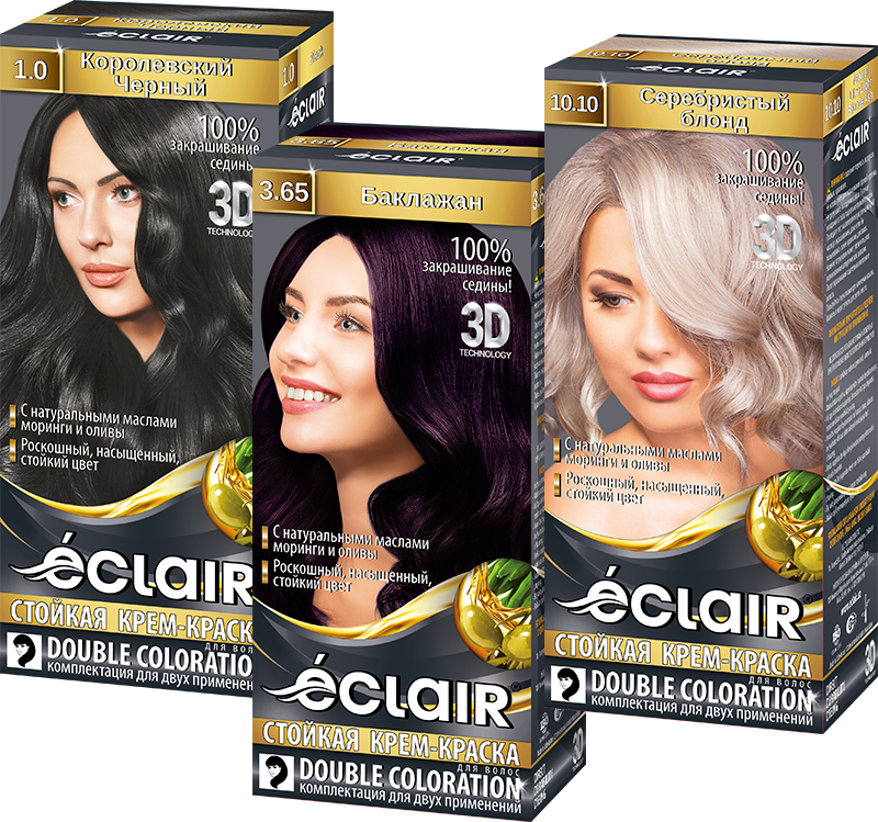 Волос страна производитель. Eclair 3d крем-краска. 3d Eclair стойкая крем- краска для волос. Eclair цвета красок для волос. Eclair краска для волос палитра.